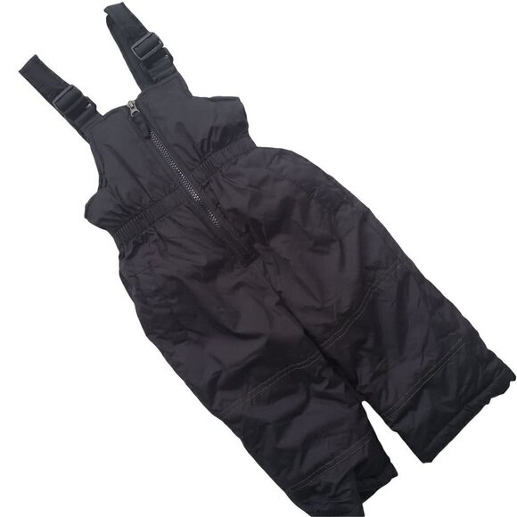 𝅺IXTREME Boys/Girls Kids Bib Insulated Overalls Snow Suit Pants Size 12M Black - Picture 1 of 9